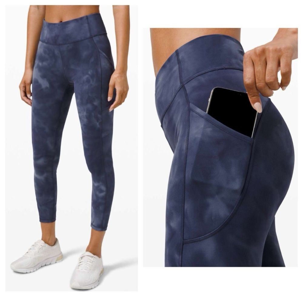 Lululemon Invigorate High-Rise Tight *Diamond Dye  Blue size 4